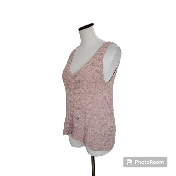 Madewell Crochet Sweater Tank Light Pink - XS - Picture 3 of 10